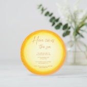 Invitation Ici vient le baby shower garçon fils (Debout devant)