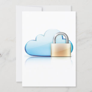 Invitation Icône de stockage cloud sécurisé avec cadenas