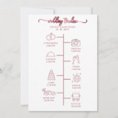 Invitation Icône d'itinéraire de mariage Chic Script Mariage  (Devant)