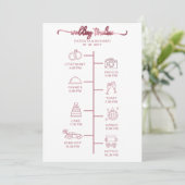 Invitation Icône d'itinéraire de mariage Chic Script Mariage  (Debout devant)