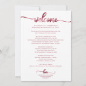 Invitation Icône d'itinéraire de mariage Chic Script Mariage  (Dos)