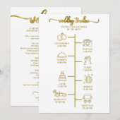 Invitation Icône d'itinéraire de mariage Chic Script Mariage  (Devant / Derrière)