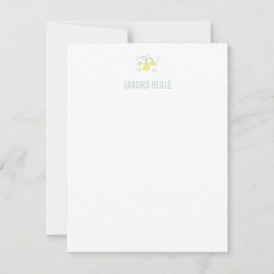 Invitation Icône Fleur Jaune Douce Personnalisée