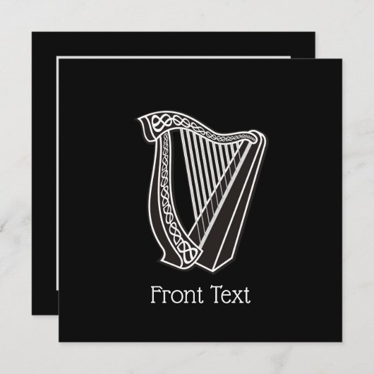 Invitation Icône Harpe (Devant / Derrière)