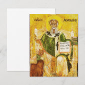 Invitation Icône orthodoxe de saint Athanase d'Alexandrie (Devant / Derrière)