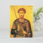 Invitation icône orthodoxe de saint Théodore Tiron (Debout devant)