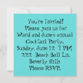 Invitation Iconique de Starbursts Atomique (Dos)