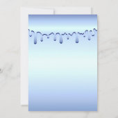 Invitation Icy Blue Drip Winter Wonderland Sweet 16 Seize (Dos)