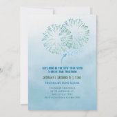 Invitation Icy Blue New Year's Party with Fireworks Capital (Dos)