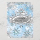 Invitation Icy Blue Princess Winter Wonderland Sweet 16<br><div class="desc">Icy Blue. Sweet sixteen. 16 ans. Élégante tiara princesse et flocons de neige bijoux. S'il vous plaît noter : Toutes les images plates,  ils n'ont pas de vrais bijoux!</div>