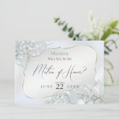 Invitation Icy Blue Shimmer Serez-vous mon chef d'honneur (Debout devant)