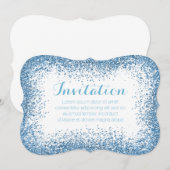 Invitation Icy Blue Sprinkle Illusion (Devant / Derrière)