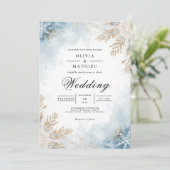Invitation Icy Frost Botanique Romance Mariage (Debout devant)