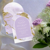 Invitation ID d'arc Abstrait Lavande d'encre Lux990