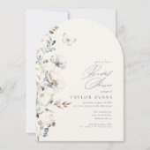 Invitation ID de Fête des mariées de papillon Fleur sauvage D (Devant)