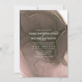 Invitation ID de modèle de Mariage de flux d'encre762 (Devant)