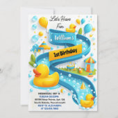 Invitation Idéal Boules de Splash Été Mousse de canard 1er An (Devant)