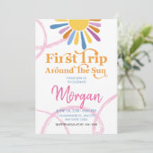 Invitation Idéal Pour Une Première Fille Autour Du Soleil Ann (Debout devant)