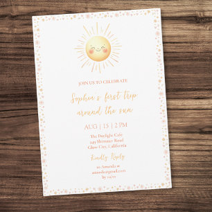 Invitation Idéal Premier voyage autour du Soleil 1er annivers