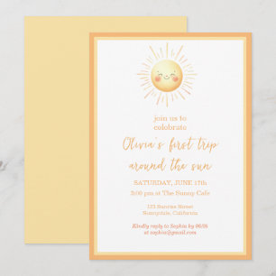 Invitation Idéal Premier voyage autour du Soleil Enfants 1er