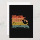 Invitation Idée cadeau vintage de l'grimpeur d'Escalades (Devant / Derrière)