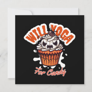Invitation Idée de Cupcake Halloween pour le yoga des mamans