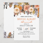 Invitation Idées combinées de Baby shower et de Fête des mari (Devant / Derrière)