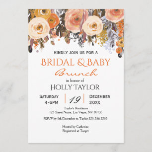Invitation Idées combinées de Baby shower et de Fête des mari