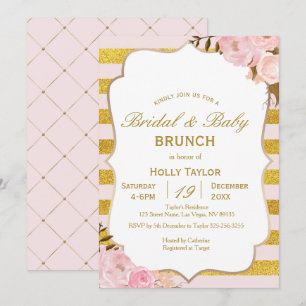 Invitation Idées combinées de Baby shower et de Fête des mari