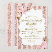 Invitation Idées combinées de Baby shower et de Fête des mari (Devant / Derrière)