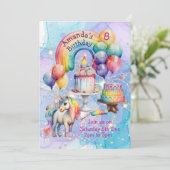 Invitation Idées d'Anniversaire de enfant de la fête de la li (Debout devant)