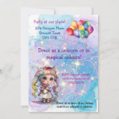 Invitation Idées d'Anniversaire de enfant de la fête de la li (Dos)