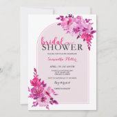 Invitation Idées de Baby Shower Rose Fuschia (Devant)