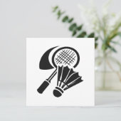 Invitation Idées de cadeaux de badminton (Debout devant)