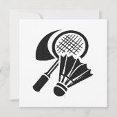 Invitation Idées de cadeaux de badminton (Dos)