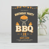 Invitation Idées de fête d'anniversaire Jardin BBQ Rustique (Debout devant)