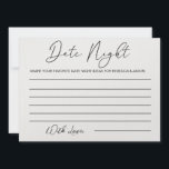 Invitation Idées de nuit personnalisées Jeu de Fête des marié<br><div class="desc">Idées de nuit personnalisées Jeu de Fête des mariées de carte</div>