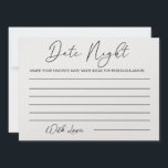 Invitation Idées de nuit personnalisées Jeu de Fête des marié<br><div class="desc">Idées de nuit personnalisées Jeu de Fête des mariées de carte</div>