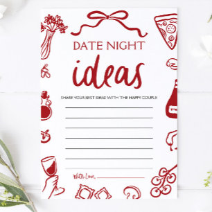 Invitation Idées de soirée en amoureux italiennes rouges Jeu