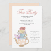 Invitation Idées de Tea Party (Devant / Derrière)