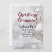 Invitation Idées d'échange d'ornements de Noël (Devant)