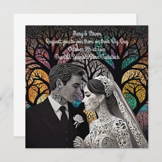 Invitation Idées et cadeaux mariages (Devant / Derrière)