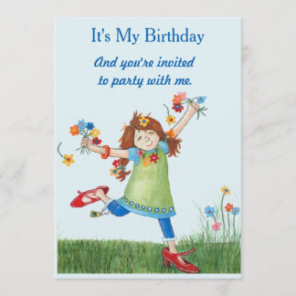 Invitation idiote d'anniversaire de McGilly flower