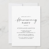 Invitation Idyllique Stylish Calligraphie Fête de réchauffeme (Devant)