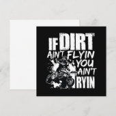 Invitation If Dirt Aint Flyin You Aint Tryin ATV Rider (Devant / Derrière)