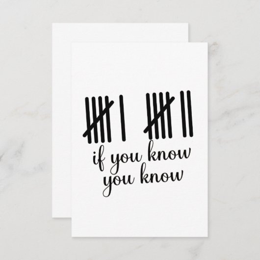 Invitation If You Know You Know Six Seven 6 7 Math  (Devant / Derrière)