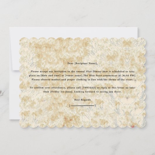 Invitation iftar (Dos)