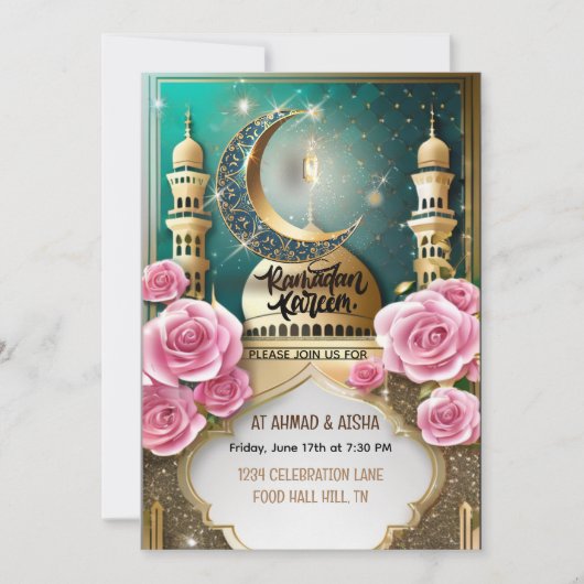 Invitation Iftar | Beau iftar (Devant)