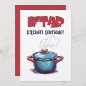 Invitation Iftar Cuisine Ramadan Tornade - Mélangeant Magie & (Devant / Derrière)