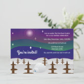 Invitation Igloo Aurores Boréales (Debout devant)